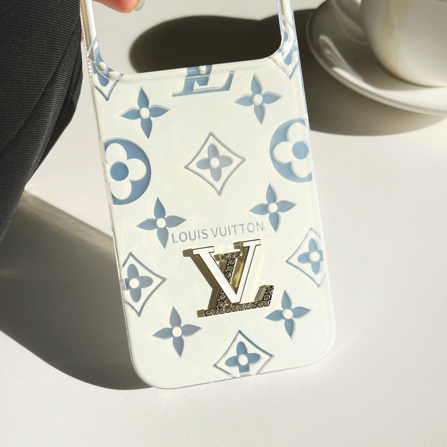 Crystal Monogram Case — Clear Elegance with a Sparkling Touch