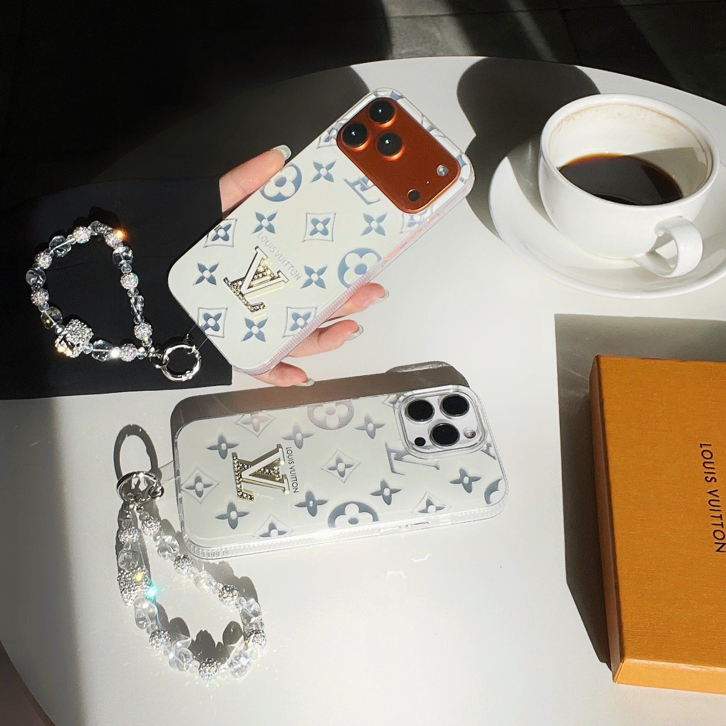 Crystal Monogram Case — Clear Elegance with a Sparkling Touch