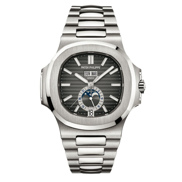 PP Nautilus Annual Calendar Moon Phase Steel