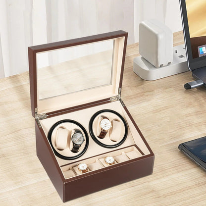 AurumDock™ 4+6 Automatic Watch Winder & Collector Display Case