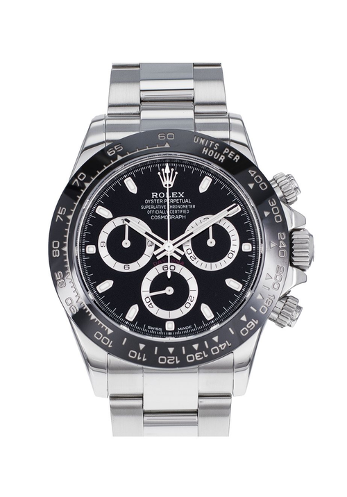 RLX Daytona Argente Noir Céramique Suiss 4130 Pour Hommes