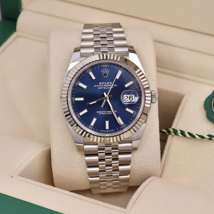 RLX Datejust Blue Stick Dial Oyster