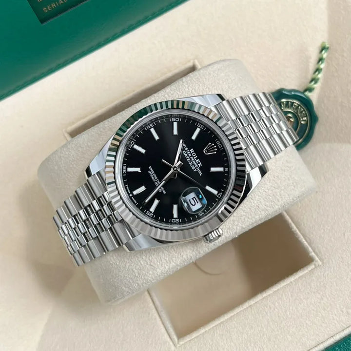 RLX Datejust Noir Stick Dial Oyster