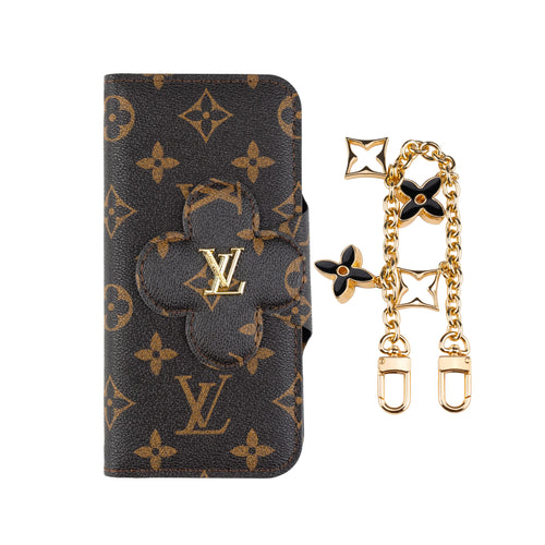 iPhone 17 Pro Max Luxury Flip Wallet Chain Case