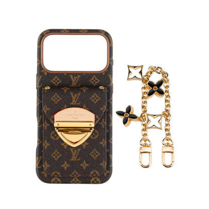 iPhone 17 Pro Max Luxury Scarf Charm Strap Case