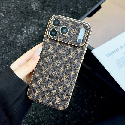 The Gold Edit - Luxury Monogram Leather iPhone Case