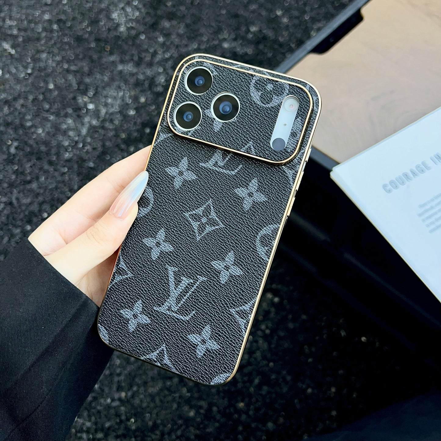 The Gold Edit - Luxury Monogram Leather iPhone Case