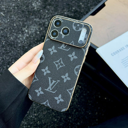 The Gold Edit - Luxury Monogram Leather iPhone Case