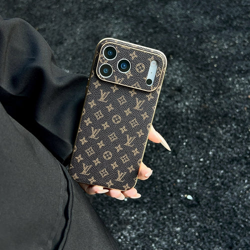 The Gold Edit - Luxury Monogram Leather iPhone Case