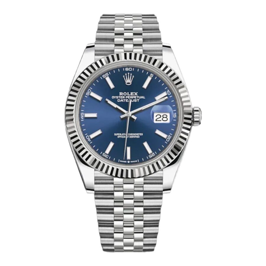 RLX Date just Argente Jubilee Bleu 3235 Swiss
