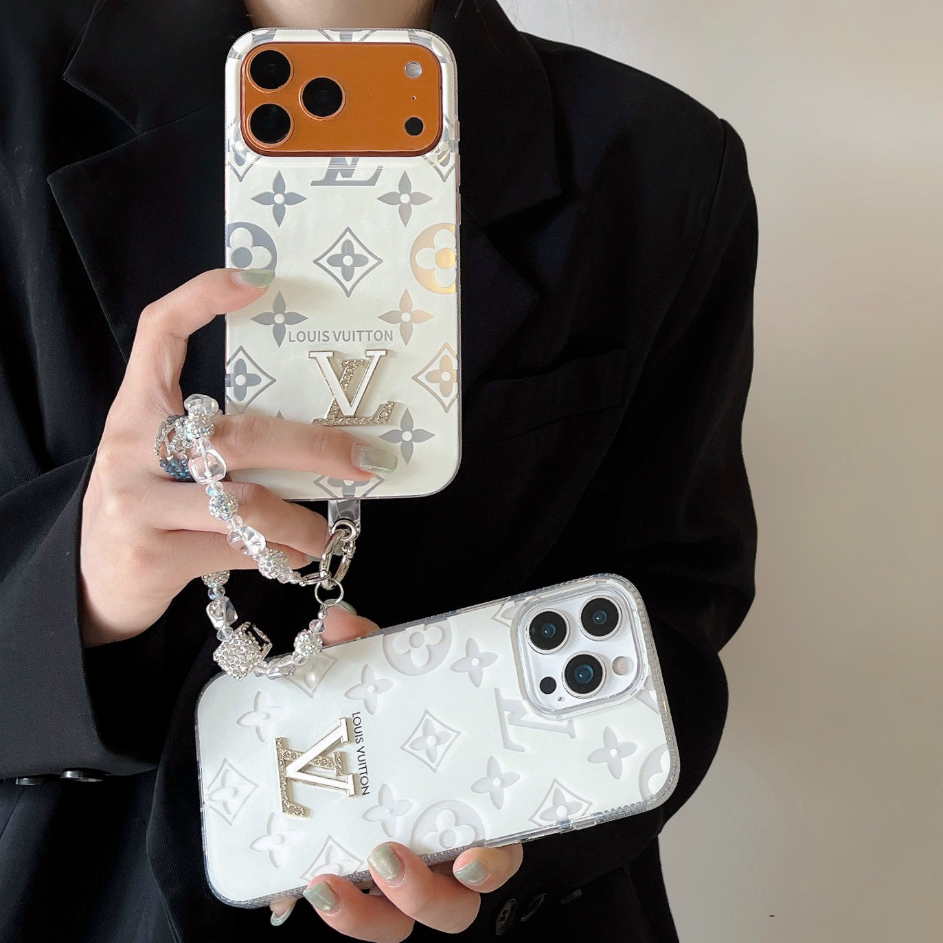 Crystal Monogram Case — Clear Elegance with a Sparkling Touch