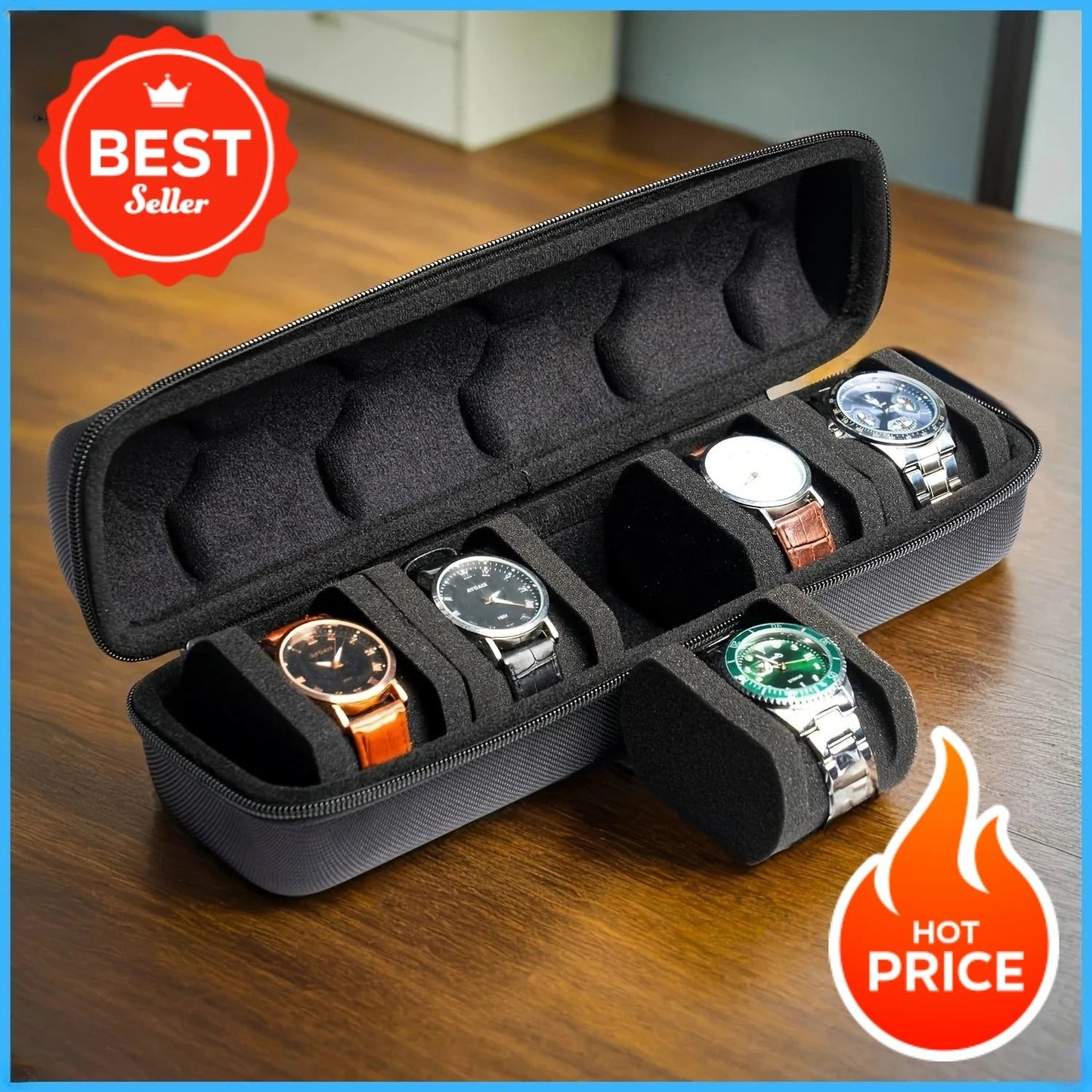 NomadVault™ 5-Slot Travel Watch Case