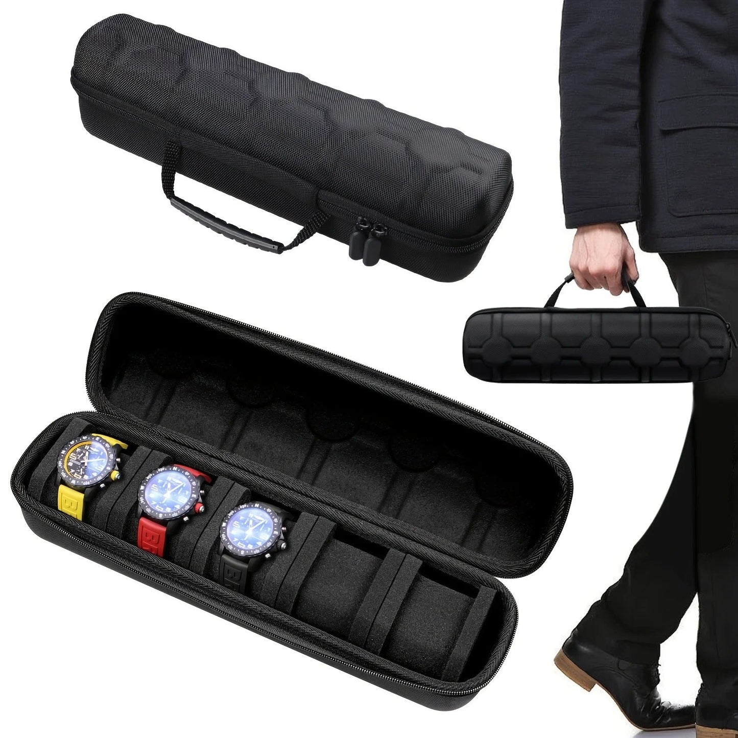 NomadVault™ 5-Slot Travel Watch Case
