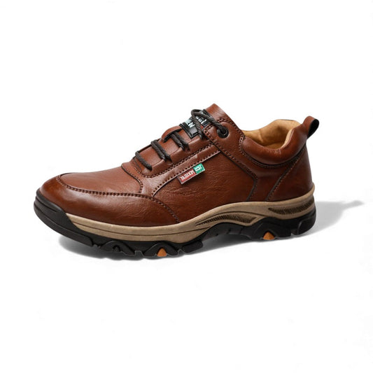 TrailCraft™ Leather Outdoor Walking Sneakers – Durable Grip Comfort Shoes