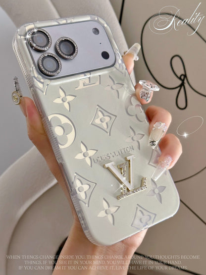 Crystal Monogram Case — Clear Elegance with a Sparkling Touch