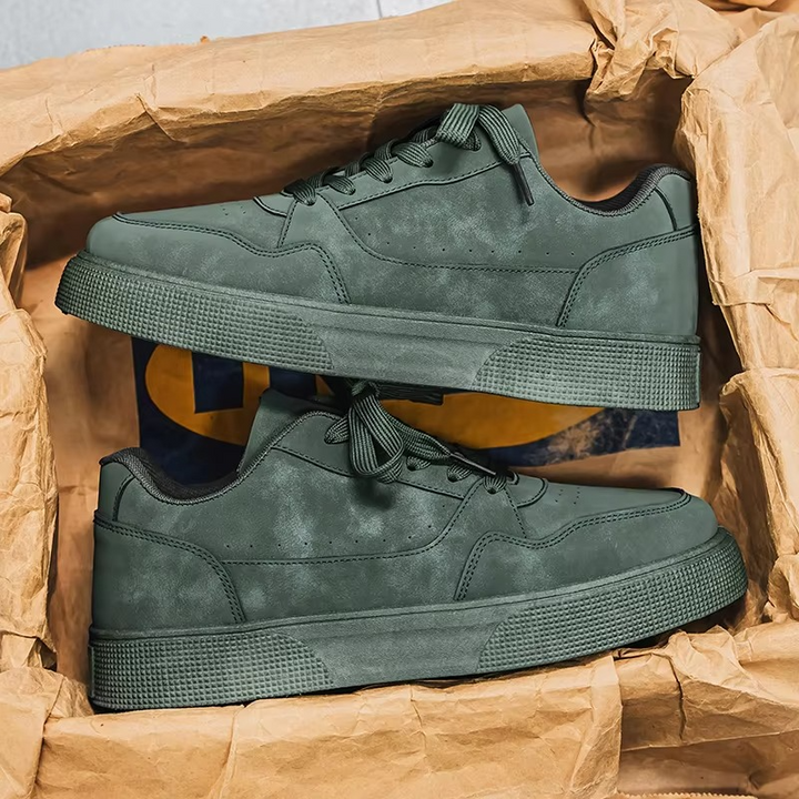 Montera™ Minimal Luxe Court Sneaker – Matte Nubuck Style