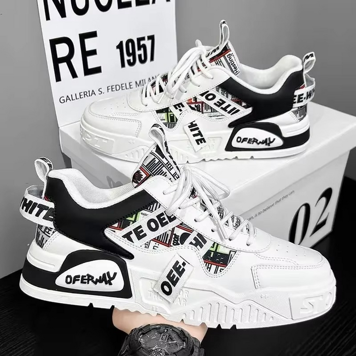 VoltAxis™ Urban Tech Platform Sneaker – Graphic Street Edition