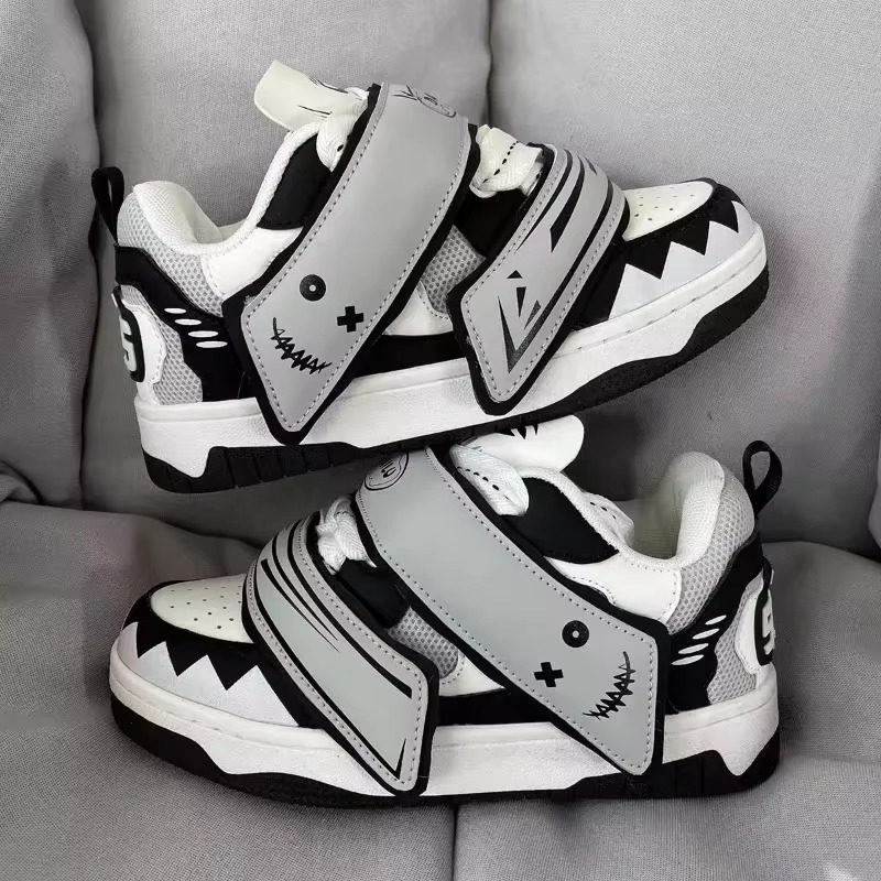 MonsterFlex™ Strap-Up Chunky Skate Sneaker – Graphic Street Platform