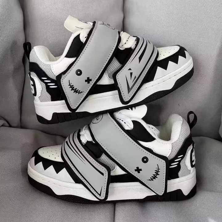 MonsterFlex™ Strap-Up Chunky Skate Sneaker – Graphic Street Platform