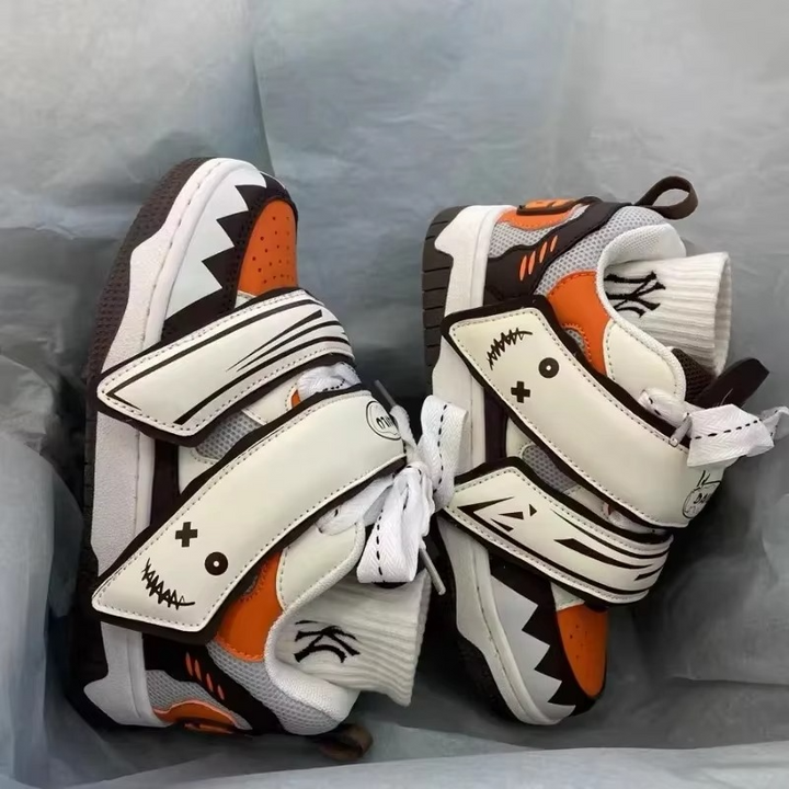MonsterFlex™ Strap-Up Chunky Skate Sneaker – Graphic Street Platform