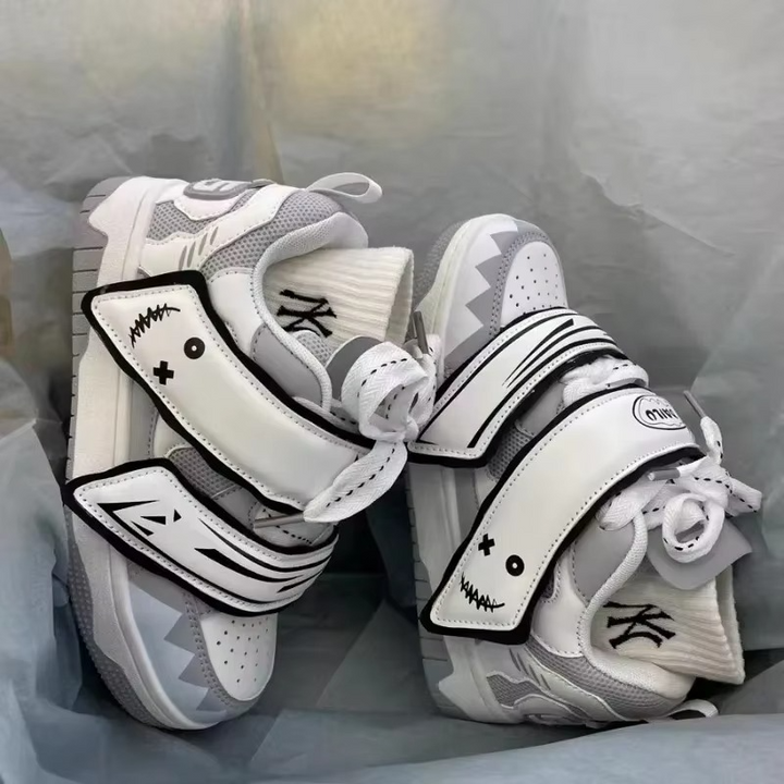 MonsterFlex™ Strap-Up Chunky Skate Sneaker – Graphic Street Platform