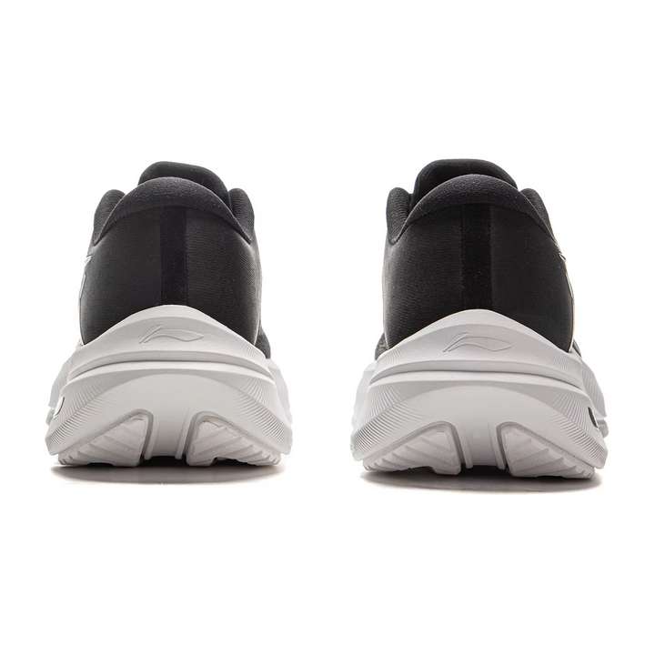 AeroStride™ Tempo Bounce Cushion Running Shoes – All-Black Reflective Performance Sneakers