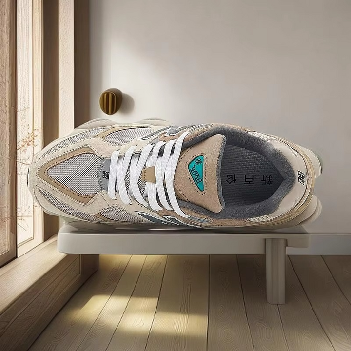 AERODYNEX™ FreshWave Lightweight Runner – Retro Mesh & Suede Training Sneaker