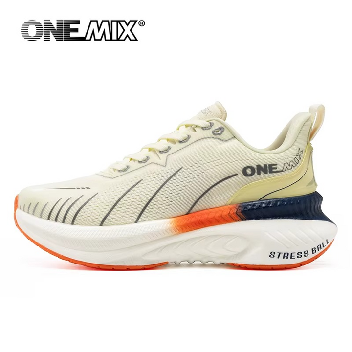 NovaSprint™ Blaze Orange Performance Runners – Max Cushion Stability Shoes