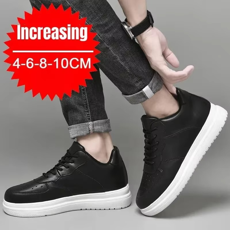 ApexLift™ Essential White Height-Boost Sneakers – 8CM Elevation