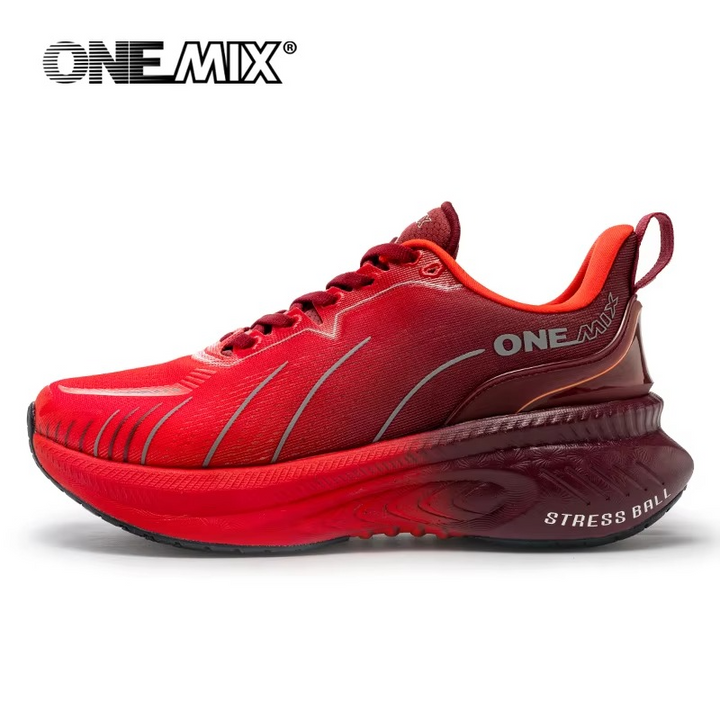 NovaSprint™ Blaze Orange Performance Runners – Max Cushion Stability Shoes
