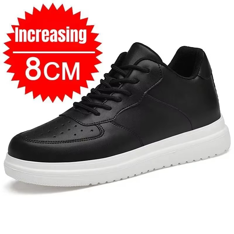 ApexLift™ Essential White Height-Boost Sneakers – 8CM Elevation