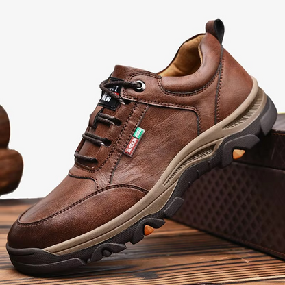 TrailCraft™ Leather Outdoor Walking Sneakers – Durable Grip Comfort Shoes