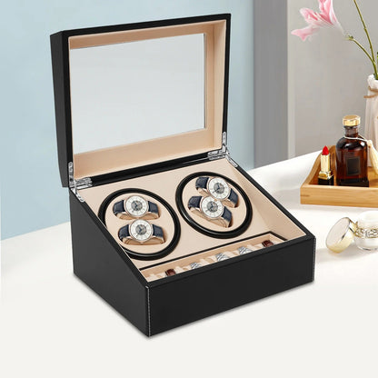AurumDock™ 4+6 Automatic Watch Winder & Collector Display Case