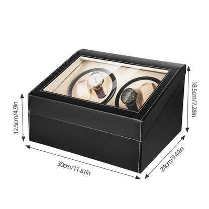 AurumDock™ 4+6 Automatic Watch Winder & Collector Display Case