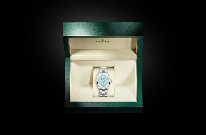 RLX oyster perpetual bleu ciel 31mm