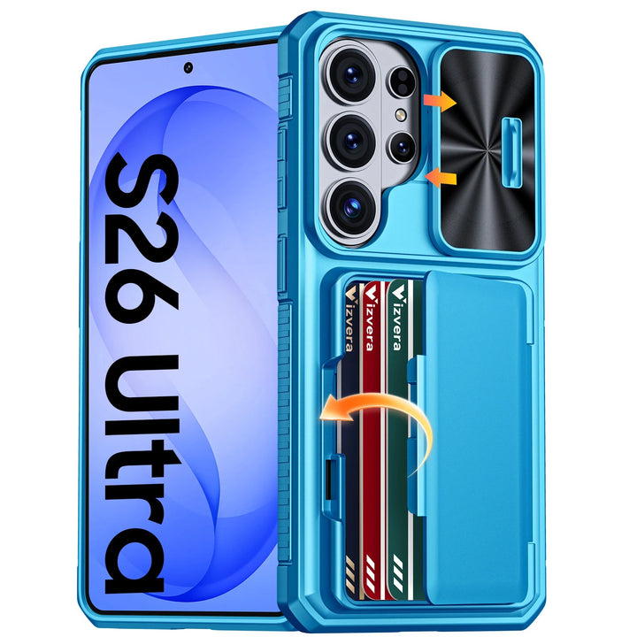 Galaxy S26 Ultra RFID Wallet Case with Camera Cover