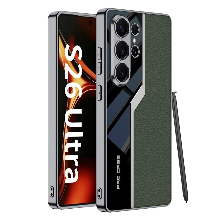Galaxy S26 Ultra Luxury Leather Plating Case
