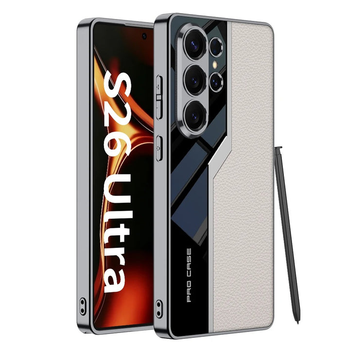Galaxy S26 Ultra Luxury Leather Plating Case