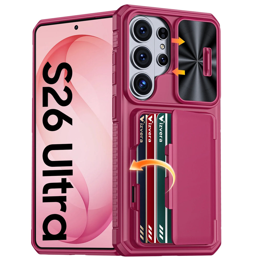 Galaxy S26 Ultra RFID Wallet Case with Camera Cover