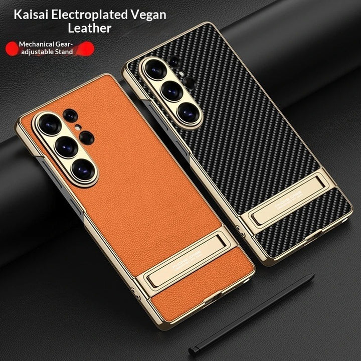 Galaxy S26 Ultra Leather Kickstand Case