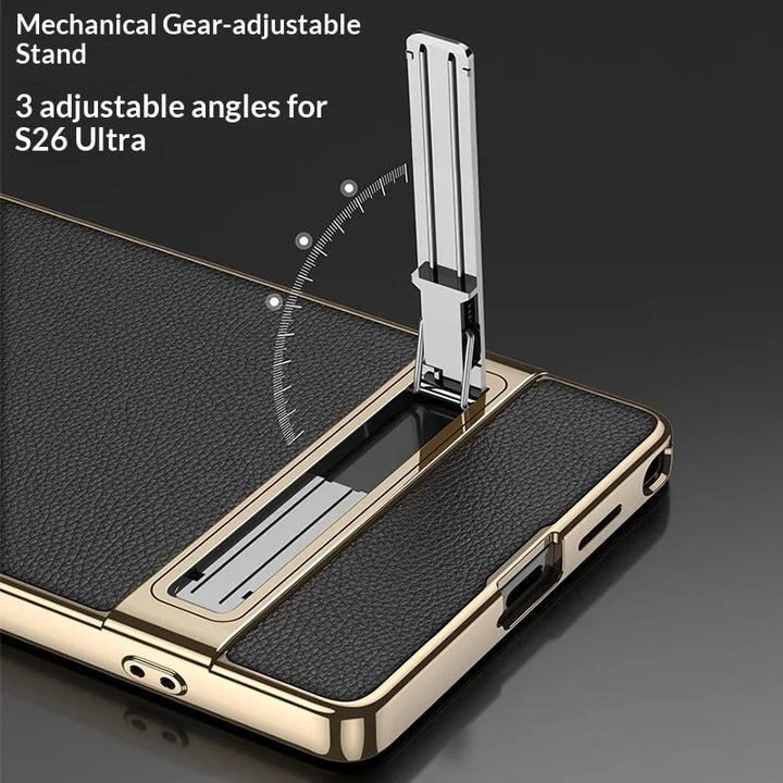 Galaxy S26 Ultra Leather Kickstand Case