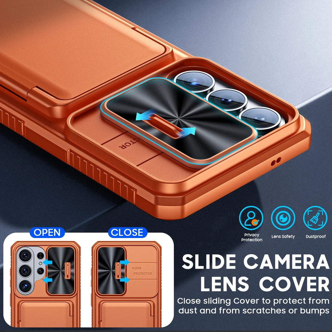 Galaxy S26 Ultra RFID Wallet Case with Camera Cover