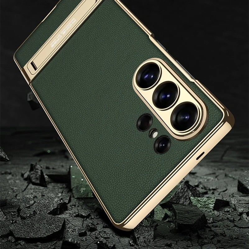 Galaxy S26 Ultra Leather Kickstand Case