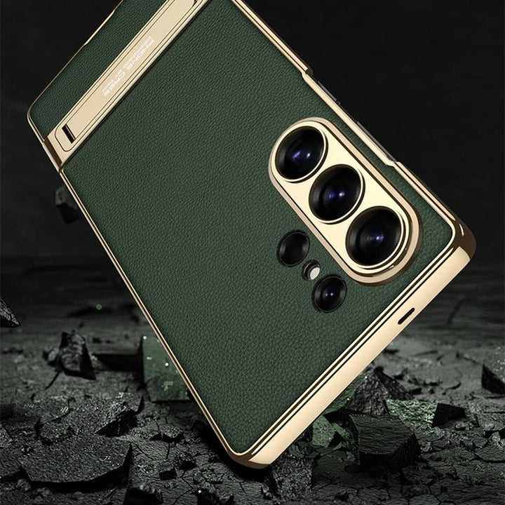 Galaxy S26 Ultra Leather Kickstand Case