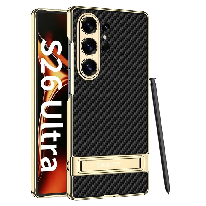 Galaxy S26 Ultra Leather Kickstand Case
