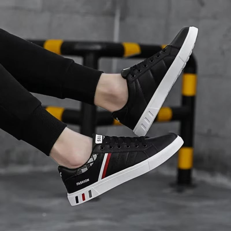 STRIDECORE™ Essential Vulcanized Low – Minimalist Court-Style Casual Sneakers