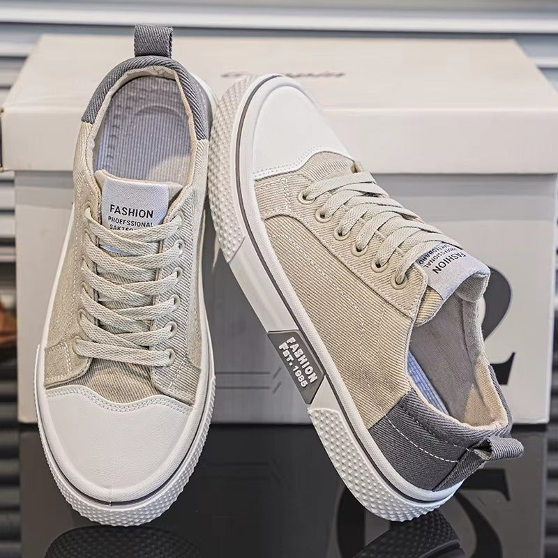 UrbanVine Classic Canvas Skate Sneakers for Men – Retro Vulcanized Casual Shoes
