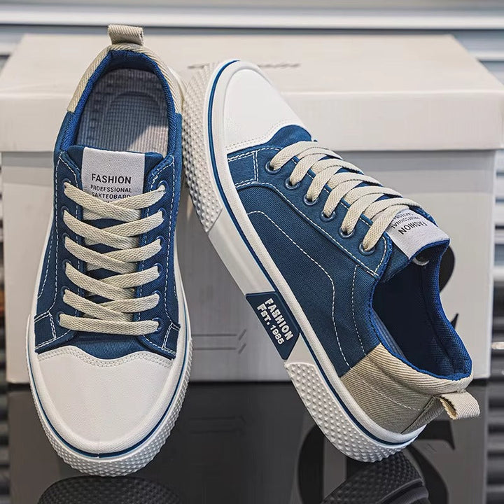 UrbanVine Classic Canvas Skate Sneakers for Men – Retro Vulcanized Casual Shoes