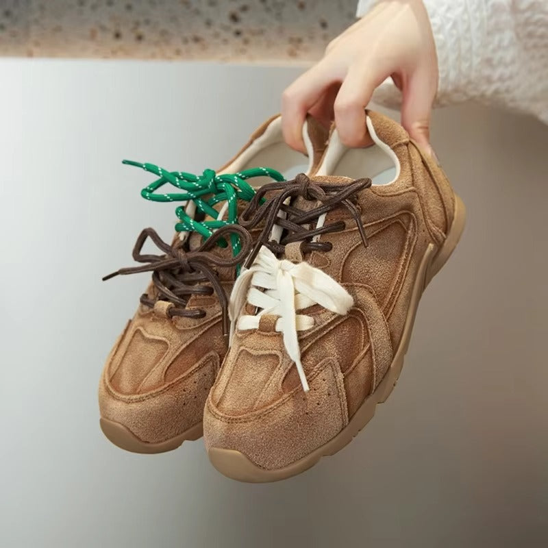VerduraCraft Retro Suede Runner – Women’s Lace-Up Sneakers