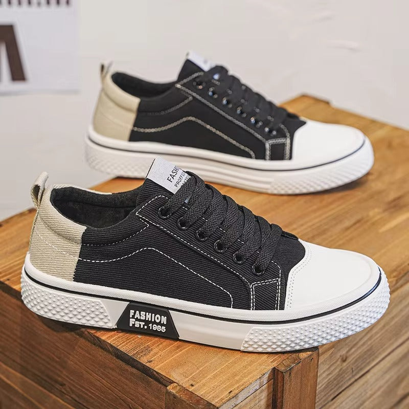 UrbanVine Classic Canvas Skate Sneakers for Men – Retro Vulcanized Casual Shoes